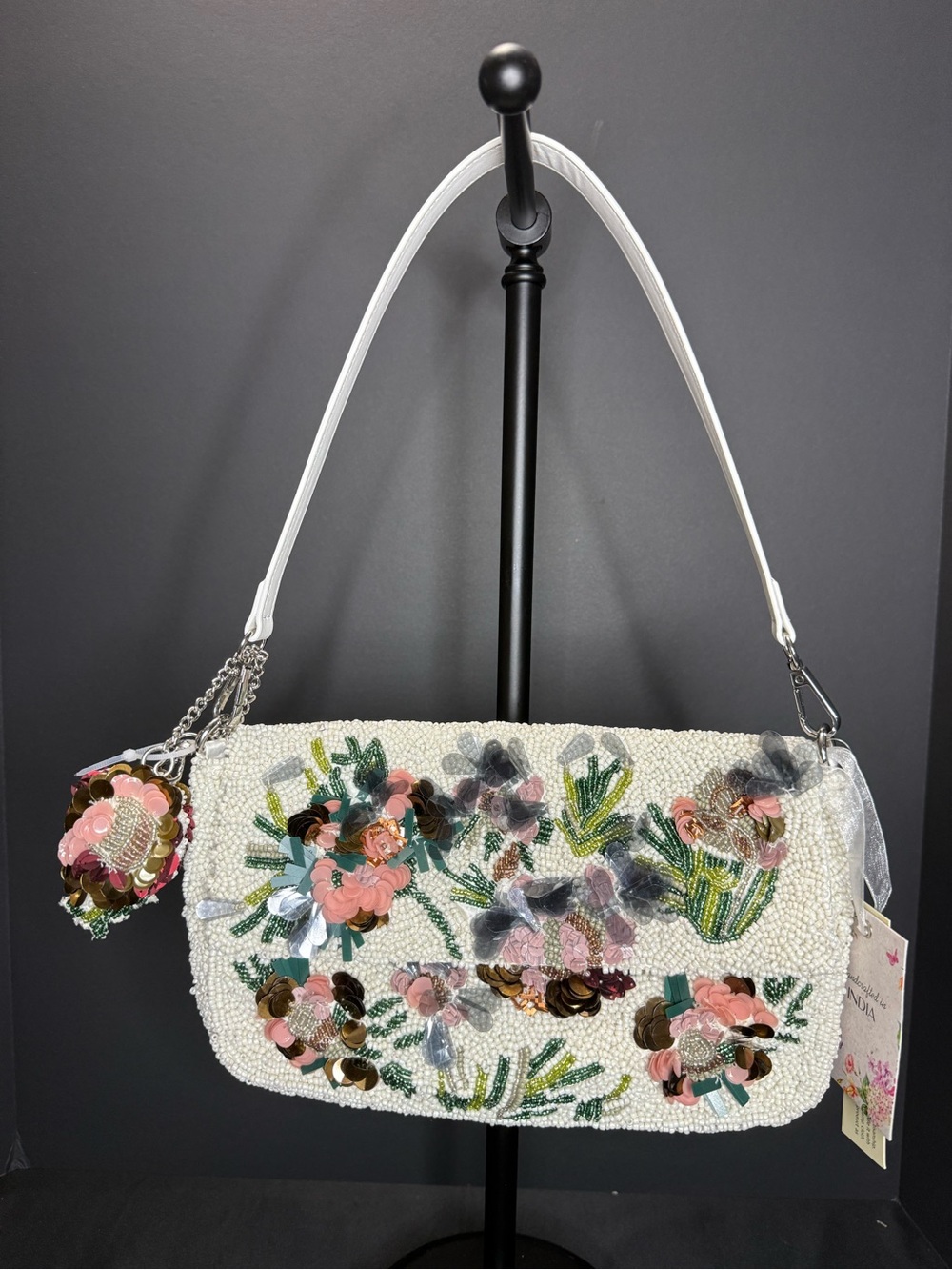 New Viral Beaded Purse Bag Made in India Summer Resort Novelty Flower Floral